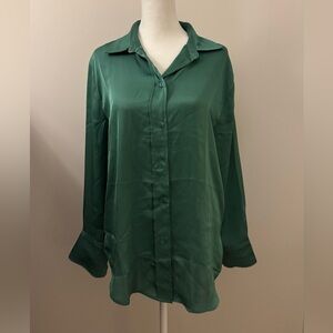 H&M Deep Green Button Down Shirt
